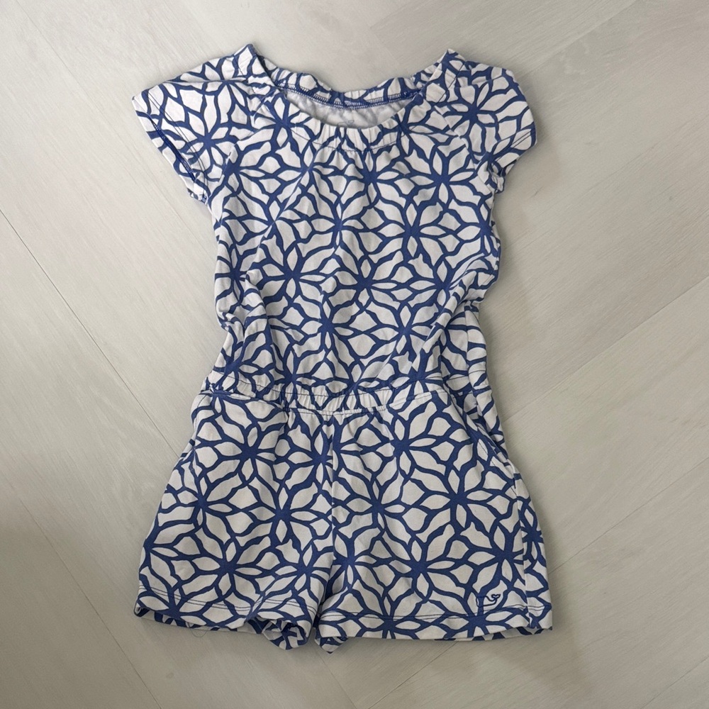 Vineyard Vines Blue and White Kids Romper Size 4T